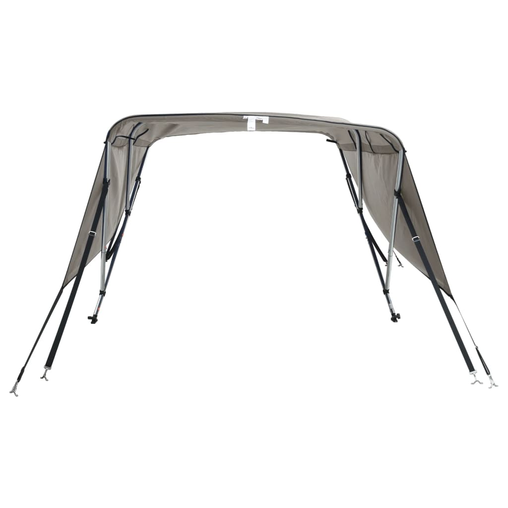 vidaXL Daszek bimini ze ściankami, 3 pałąki, 183x(137-152)x137 cm