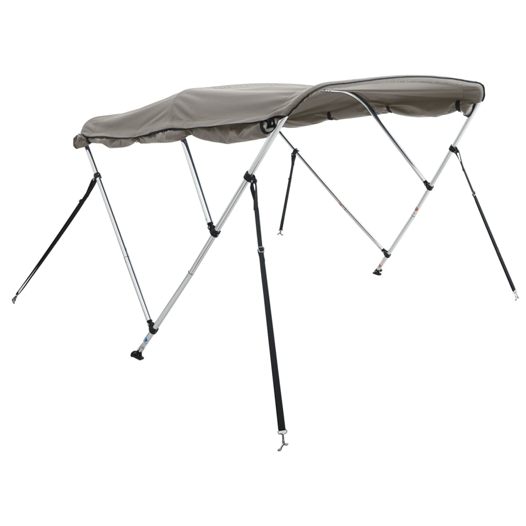 vidaXL Daszek bimini ze ściankami, 3 pałąki, 183x(170-182)x137 cm