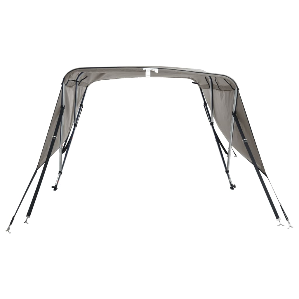 vidaXL Daszek bimini ze ściankami, 3 pałąki, 183x(170-182)x137 cm
