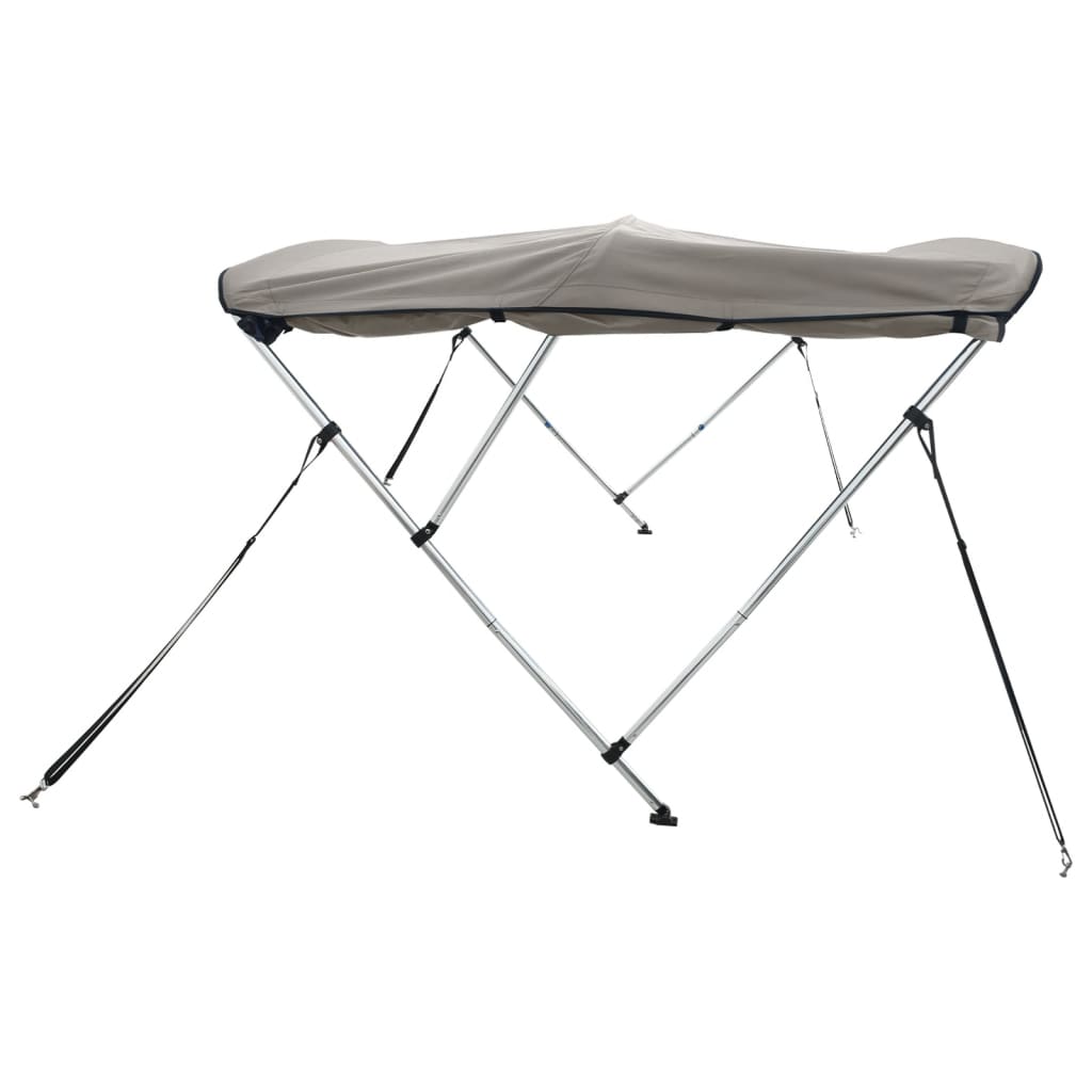 vidaXL Daszek bimini ze ściankami, 3 pałąki, 183x(170-182)x137 cm