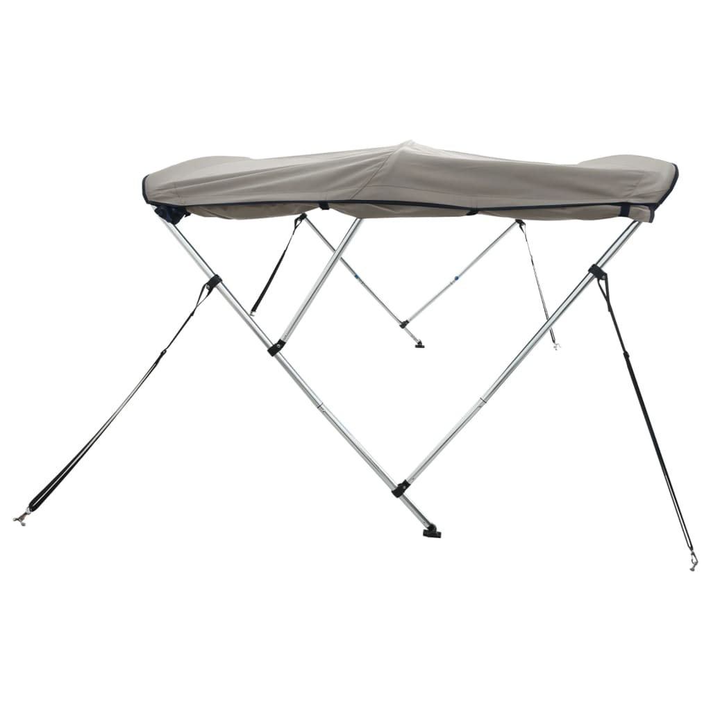 vidaXL Daszek bimini ze ściankami, 3 pałąki, 183x(185-198)x137 cm
