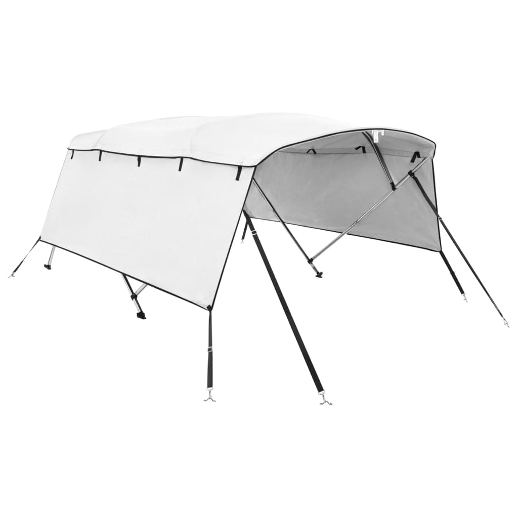 vidaXL Daszek bimini ze ściankami, 4 pałąki, 243x(170-182)x137 cm