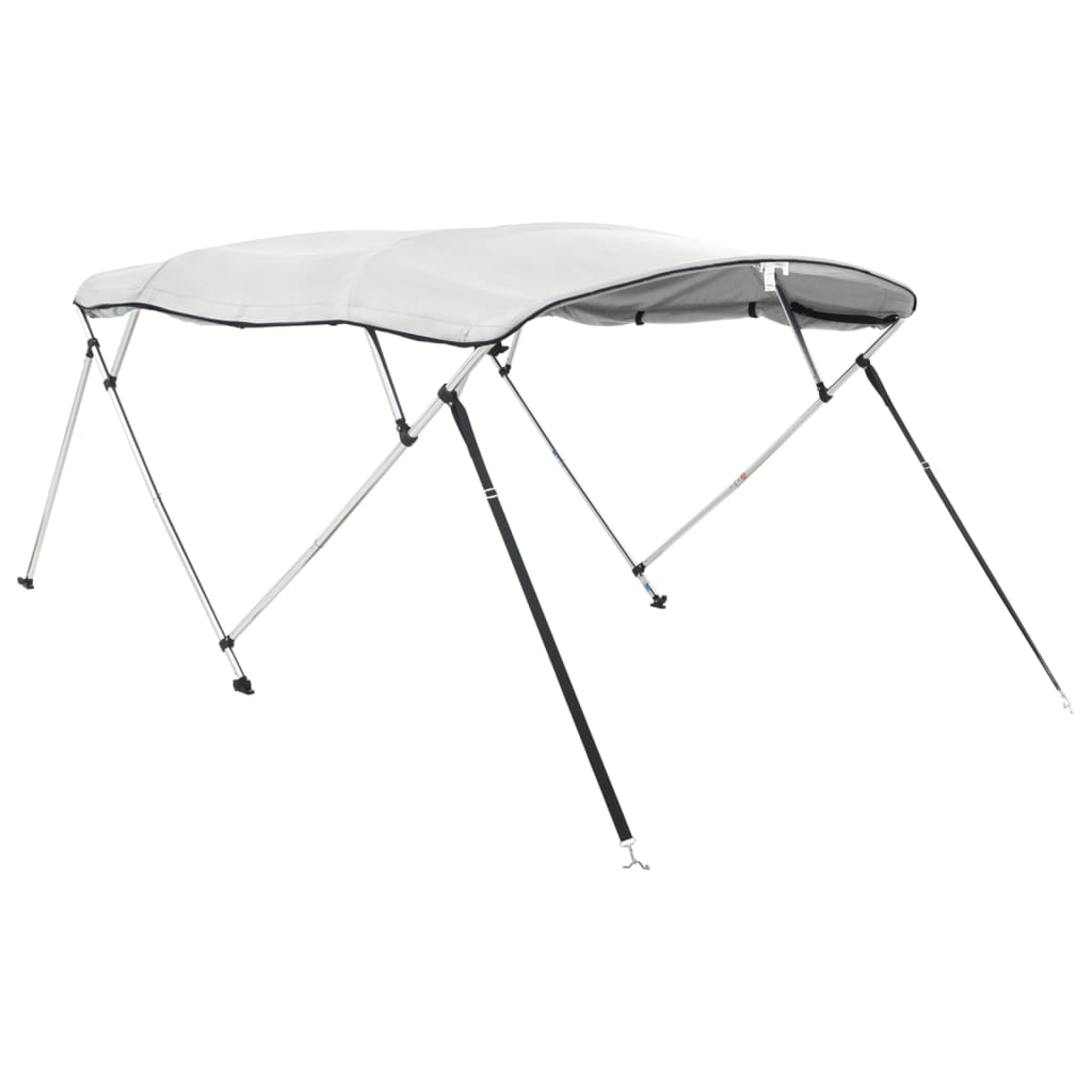 vidaXL Daszek bimini ze ściankami, 4 pałąki, 243x(170-182)x137 cm