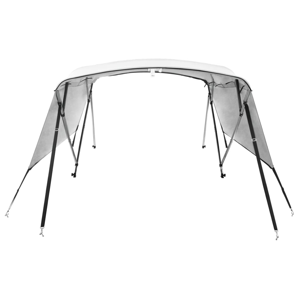 vidaXL Daszek bimini ze ściankami, 4 pałąki, 243x(170-182)x137 cm