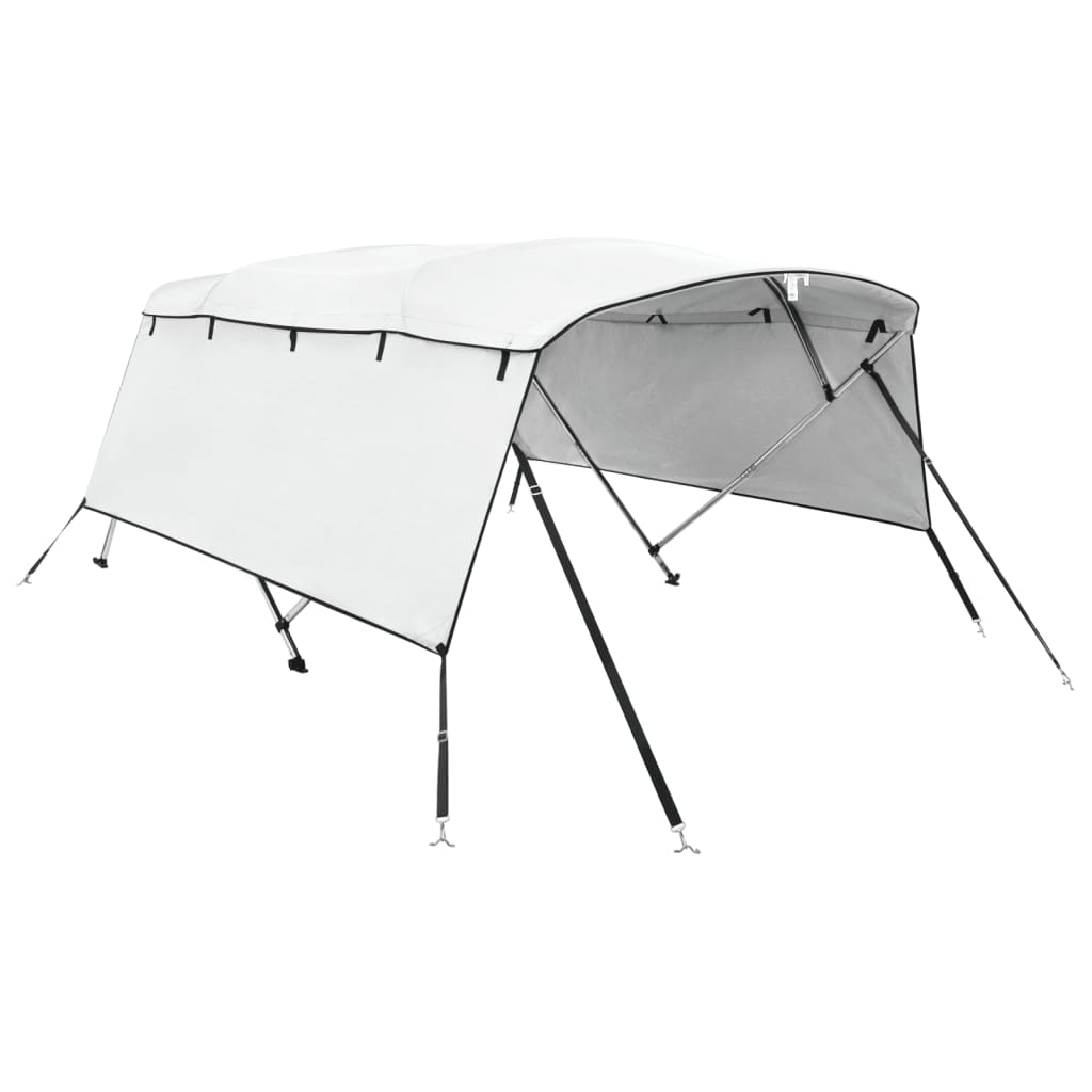 vidaXL Daszek bimini ze ściankami, 4 pałąki, 243x(185-198)x137 cm