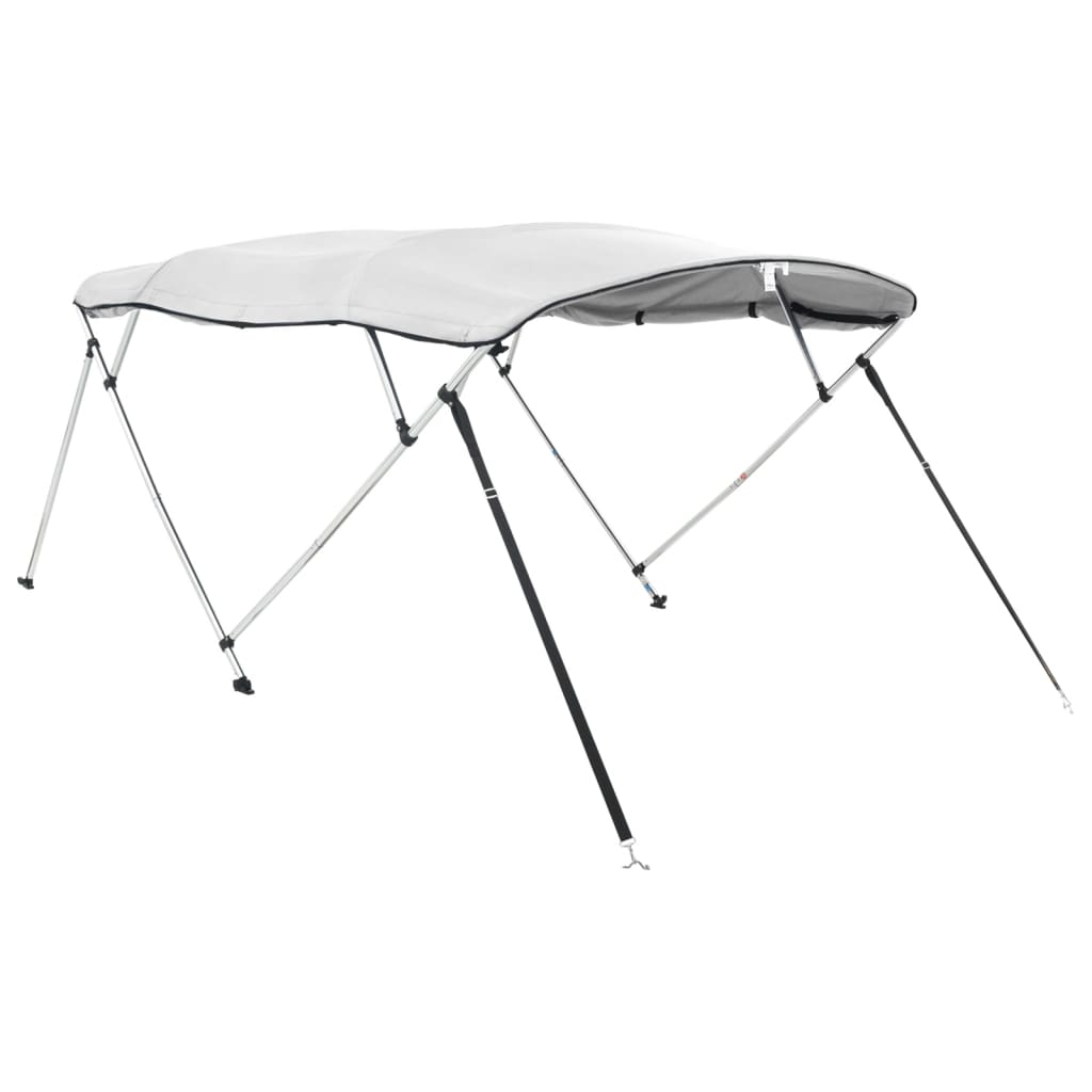 vidaXL Daszek bimini ze ściankami, 4 pałąki, 243x(185-198)x137 cm