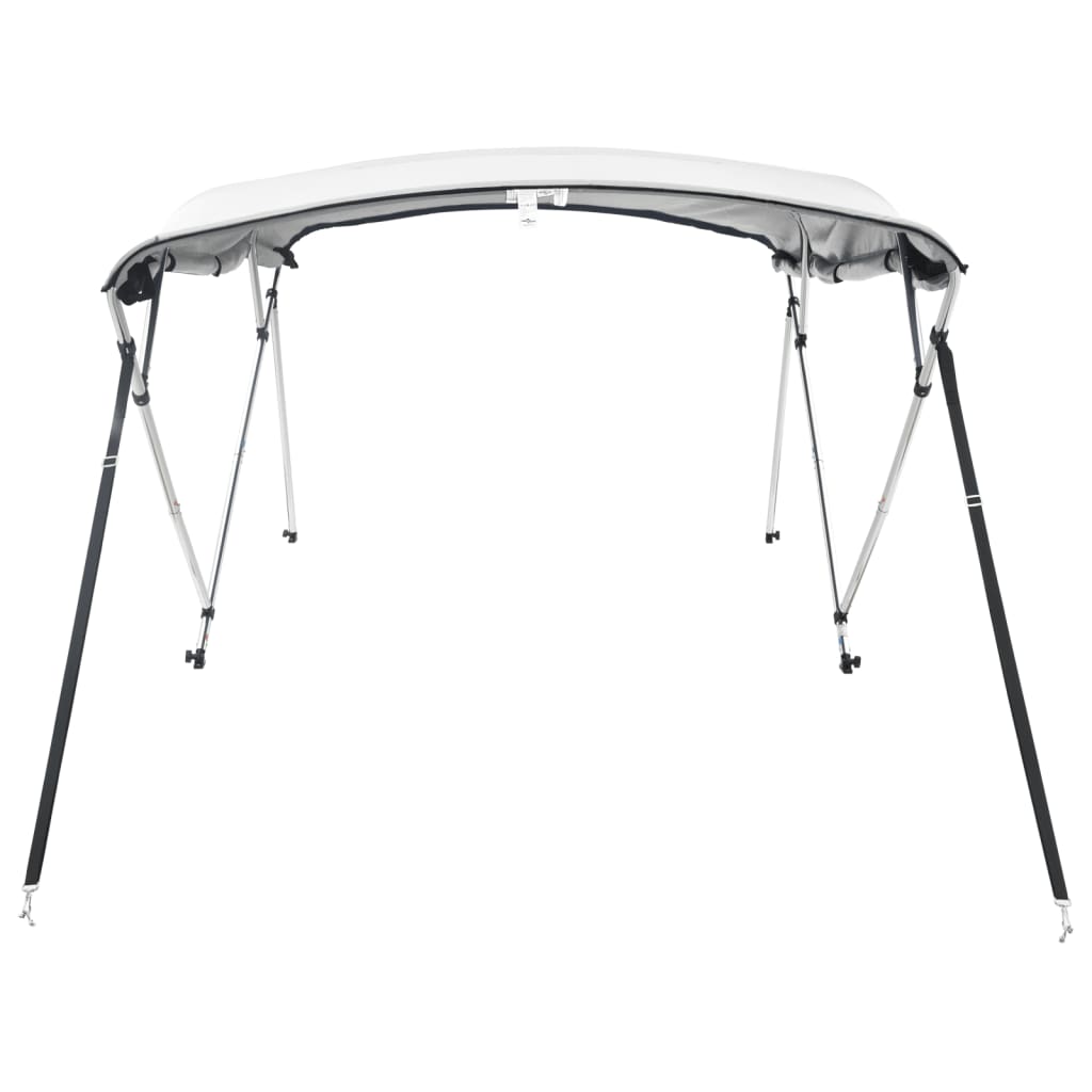vidaXL Daszek bimini ze ściankami, 4 pałąki, 243x(185-198)x137 cm