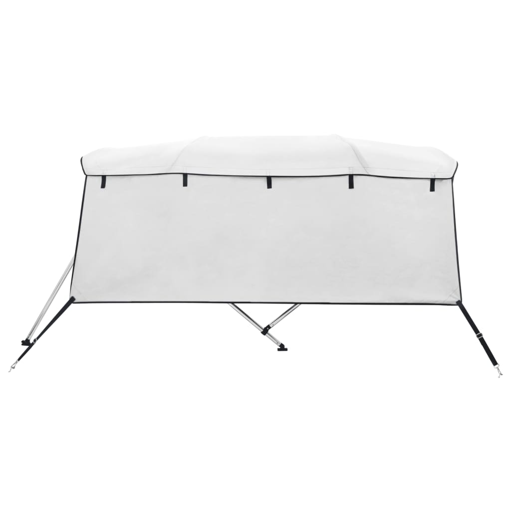 vidaXL Daszek bimini ze ściankami, 4 pałąki, 243x(185-198)x137 cm
