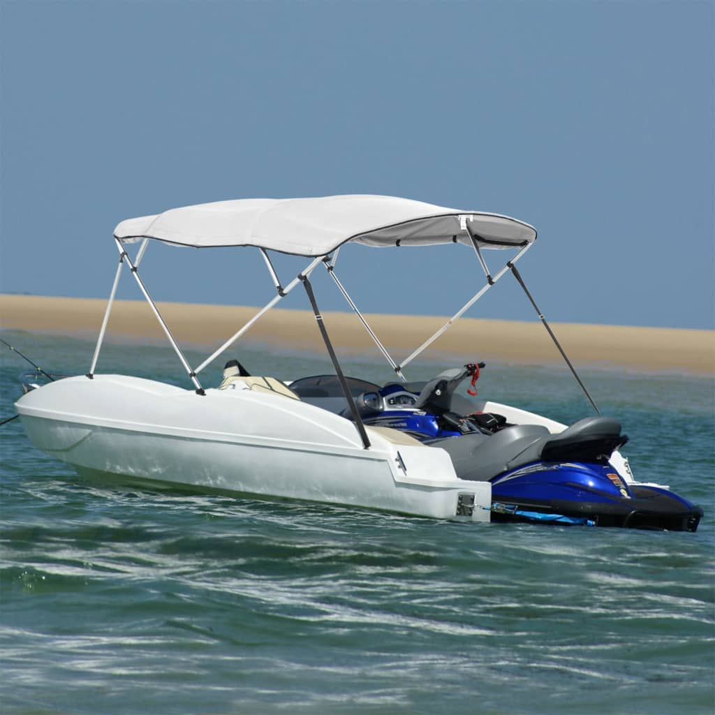 vidaXL Daszek bimini ze ściankami, 4 pałąki, 243x(185-198)x137 cm