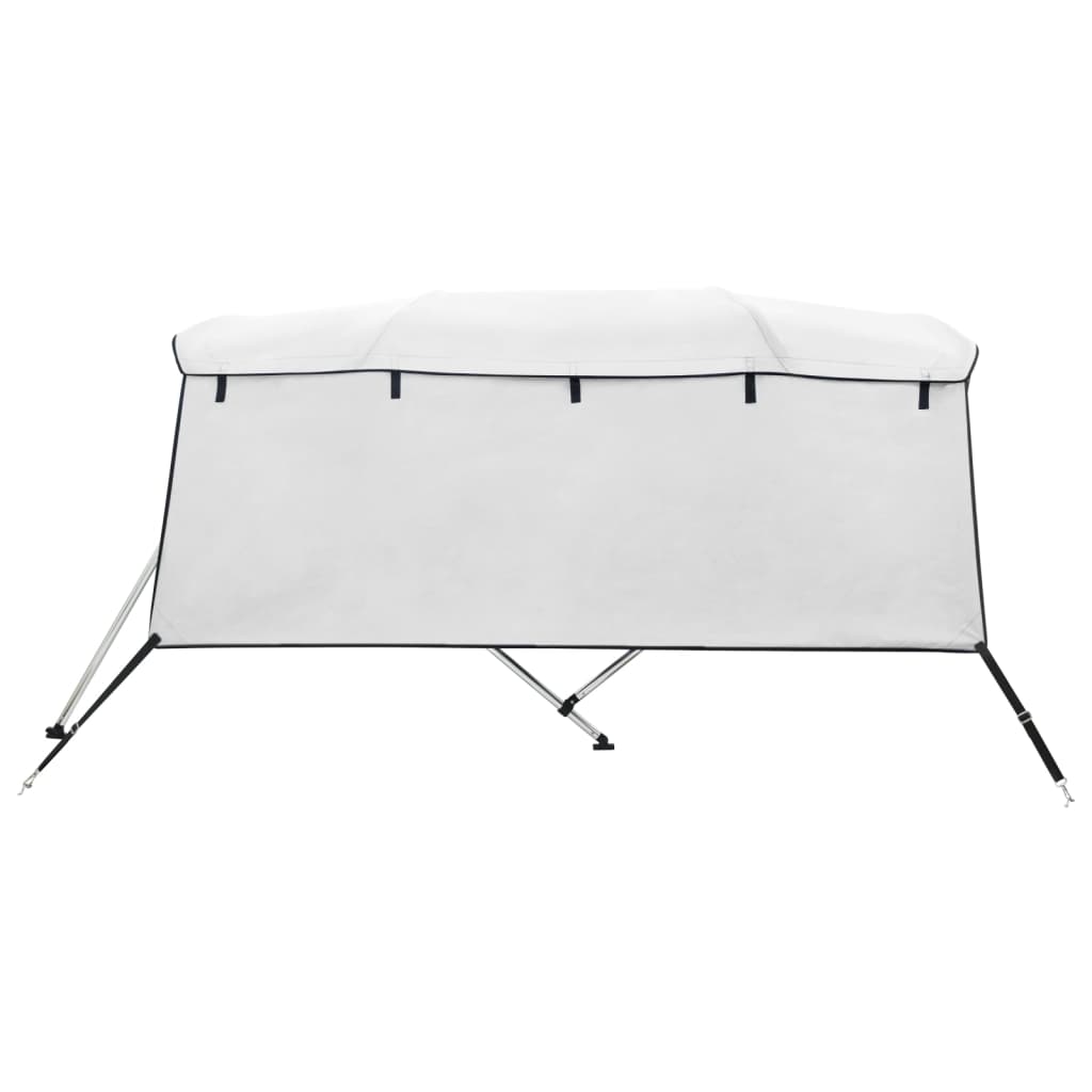 vidaXL Daszek bimini ze ściankami, 4 pałąki, 243x(200-213)x137 cm