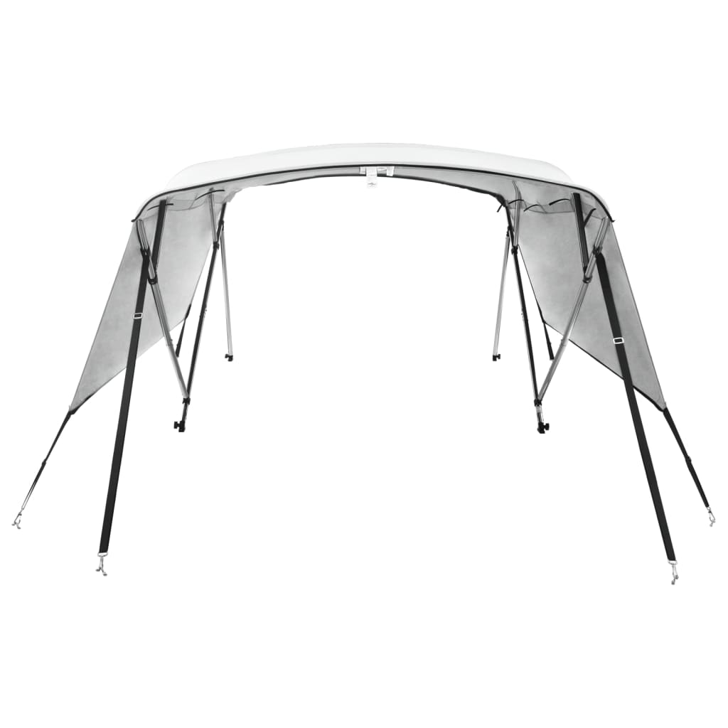 vidaXL Daszek bimini ze ściankami, 4 pałąki, 243x(230-244)x137 cm