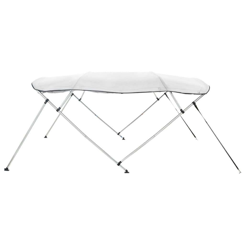 vidaXL Daszek bimini ze ściankami, 4 pałąki, 243x(230-244)x137 cm