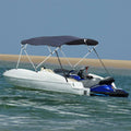 vidaXL Bimini ze ściankami z siatki, 4 pałąki, 243x(230-244)x137 cm