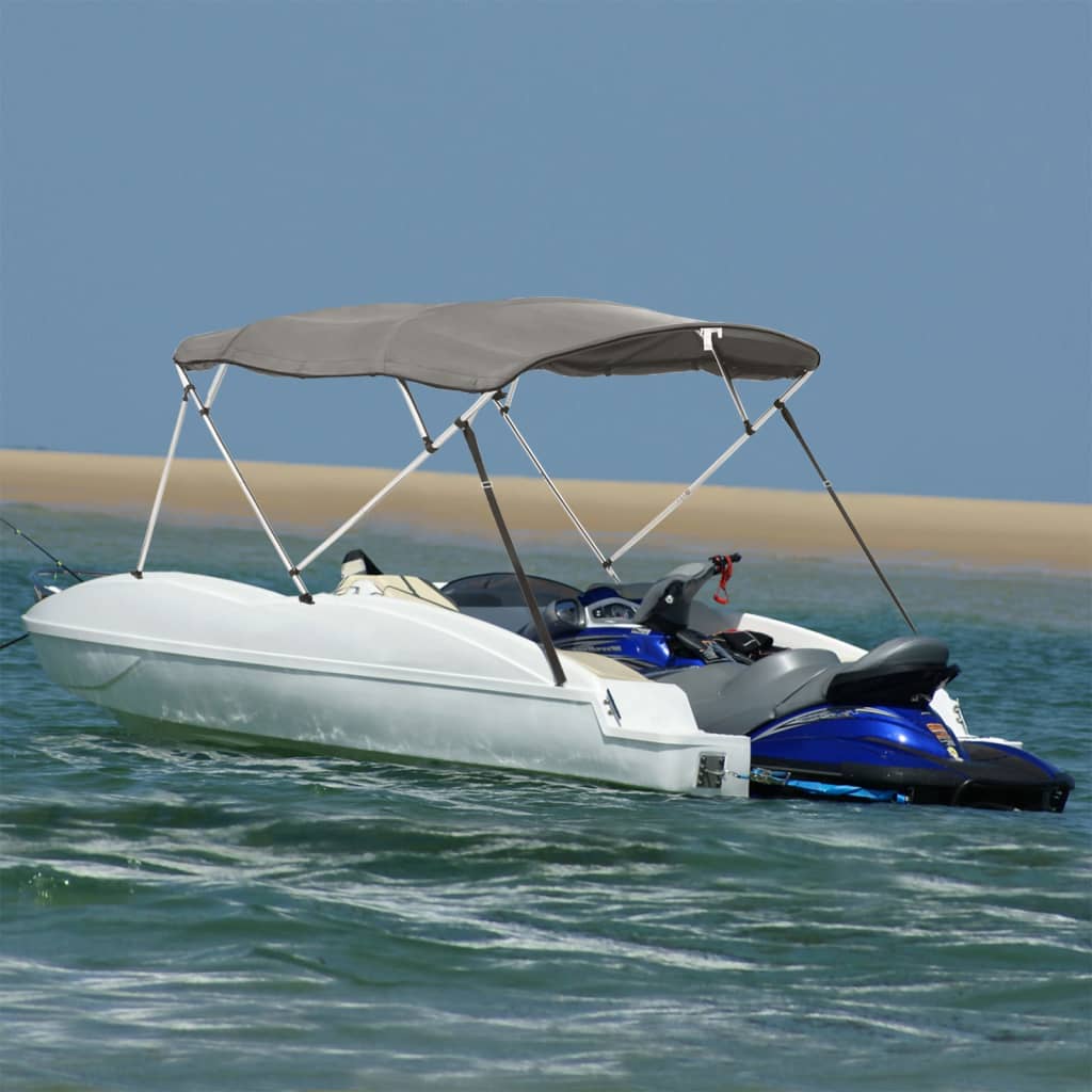 vidaXL Bimini ze ściankami z siatki, 4 pałąki, 243x(185-198)x137 cm