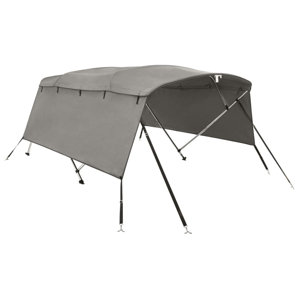 vidaXL Bimini ze ściankami z siatki, 4 pałąki, 243x(200-213)x137 cm