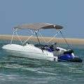 vidaXL Bimini ze ściankami z siatki, 4 pałąki, 243x(200-213)x137 cm