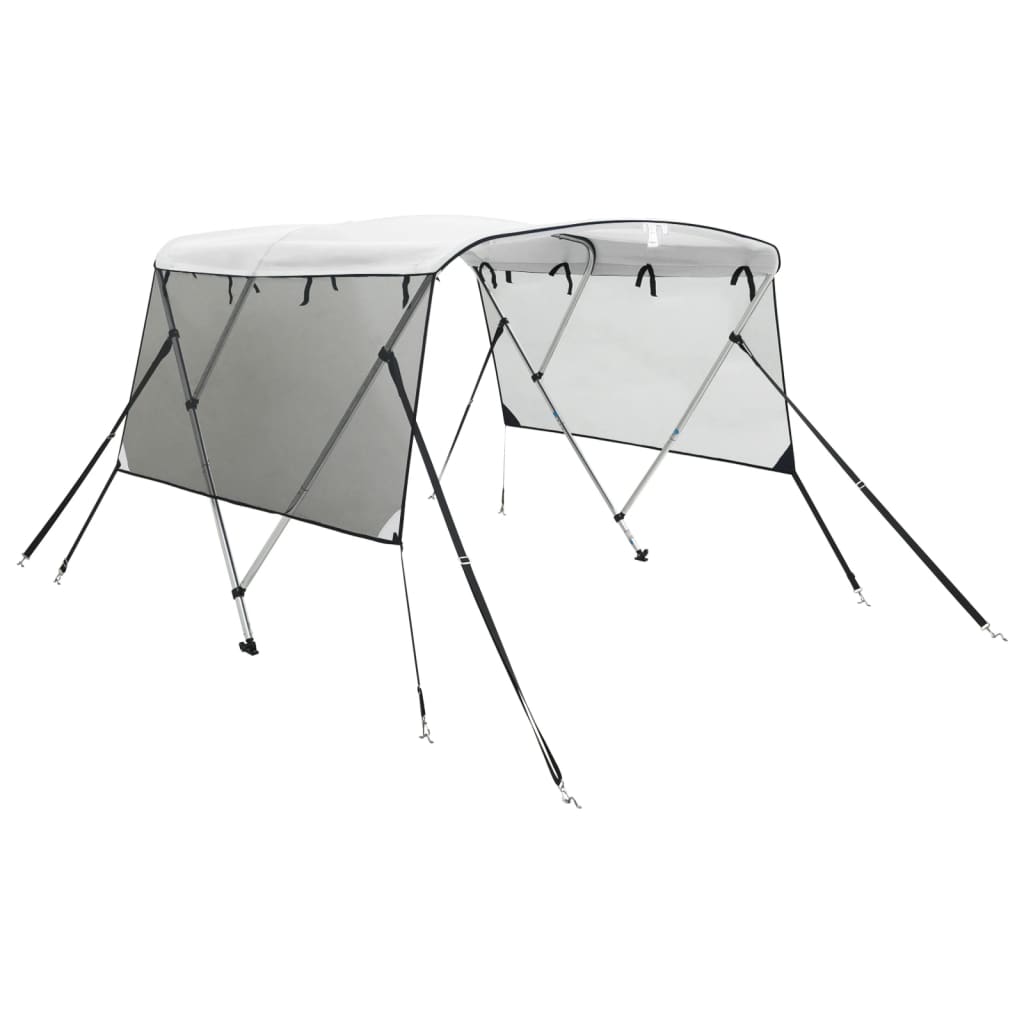 vidaXL Bimini z siatkowymi ściankami, 3 pałąki, 183x(137-152)x137 cm