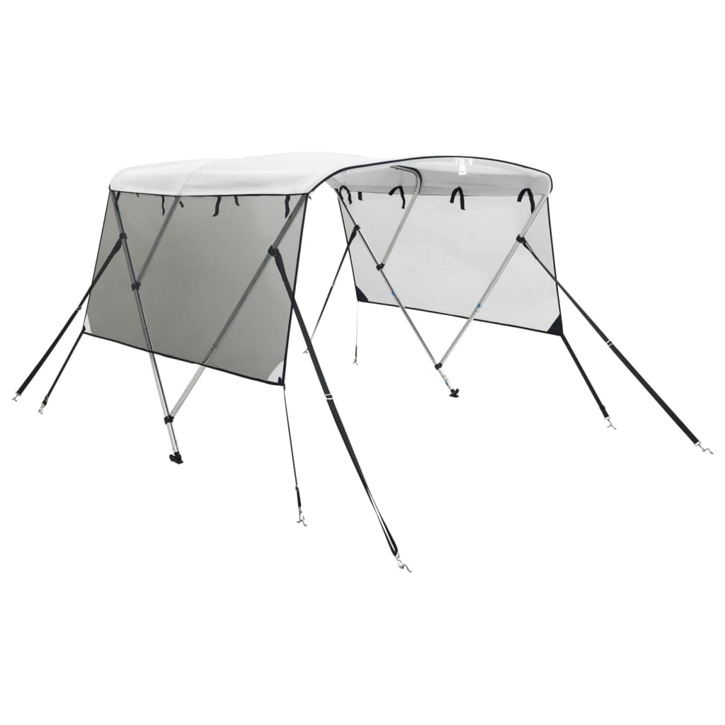 vidaXL Bimini z siatkowymi ściankami, 3 pałąki, 183x(170-182)x137 cm