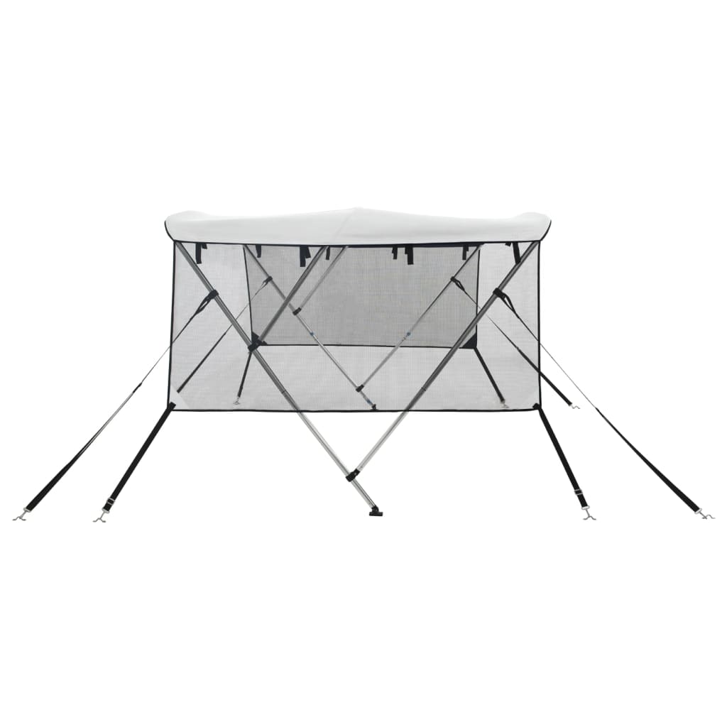 vidaXL Bimini z siatkowymi ściankami, 3 pałąki, 183x(170-182)x137 cm