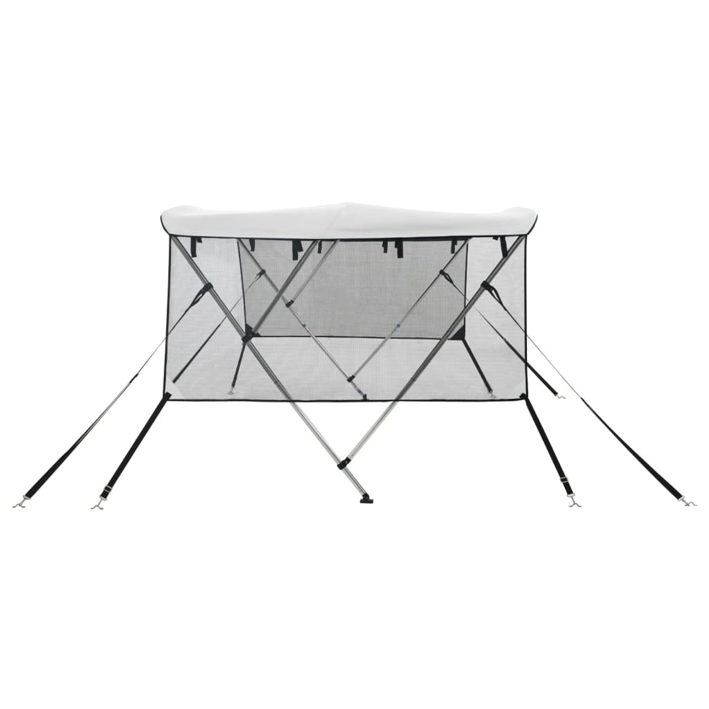 vidaXL Bimini z siatkowymi ściankami, 3 pałąki, 183x(185-198)x137 cm