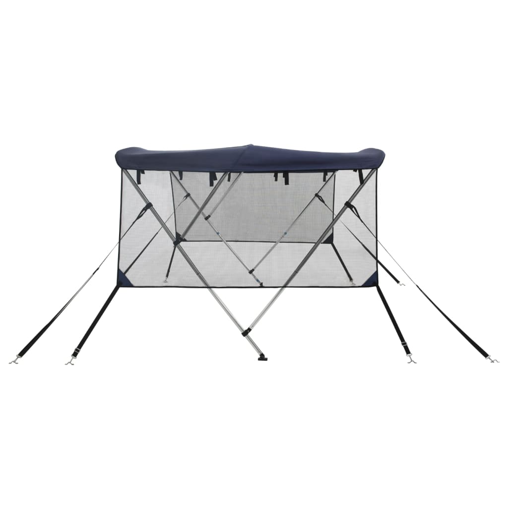 vidaXL Bimini z siatkowymi ściankami, 3 pałąki, 183x(137-152)x137 cm