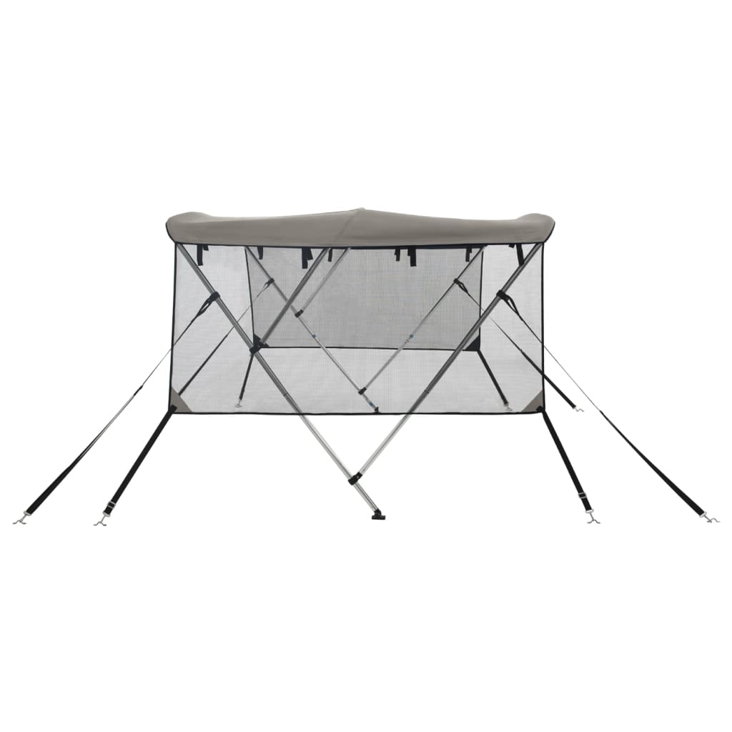 vidaXL Bimini z siatkowymi ściankami, 3 pałąki, 183x(137-152)x137 cm