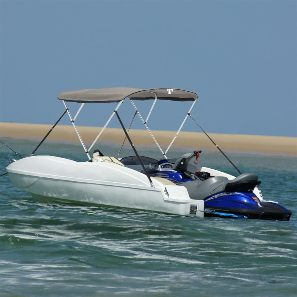 vidaXL Bimini z siatkowymi ściankami, 3 pałąki, 183x(137-152)x137 cm
