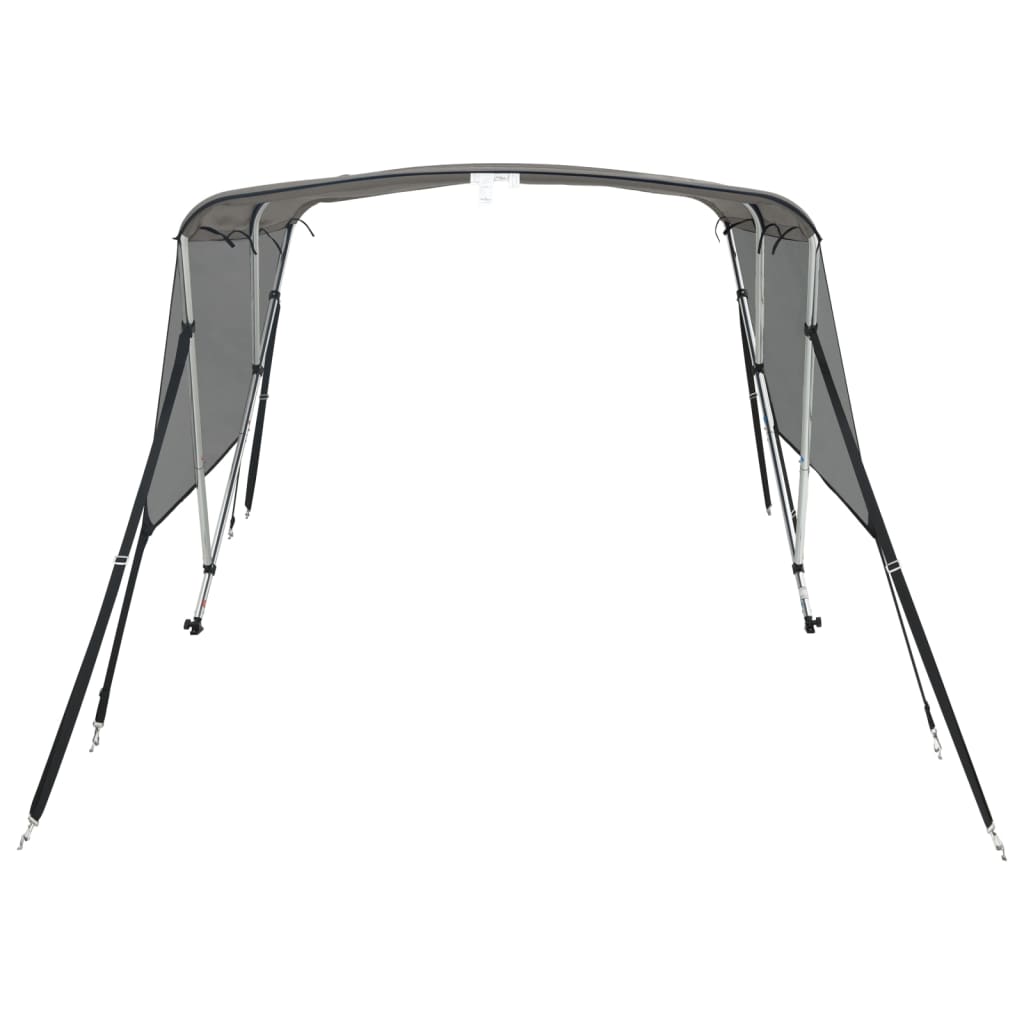 vidaXL Bimini z siatkowymi ściankami, 3 pałąki, 183x(154-167)x137 cm