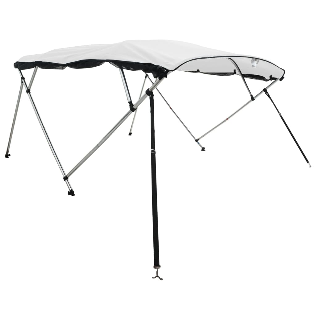 vidaXL Bimini z siatkowymi ściankami, 4 pałąki, 243x(170-182)x137 cm