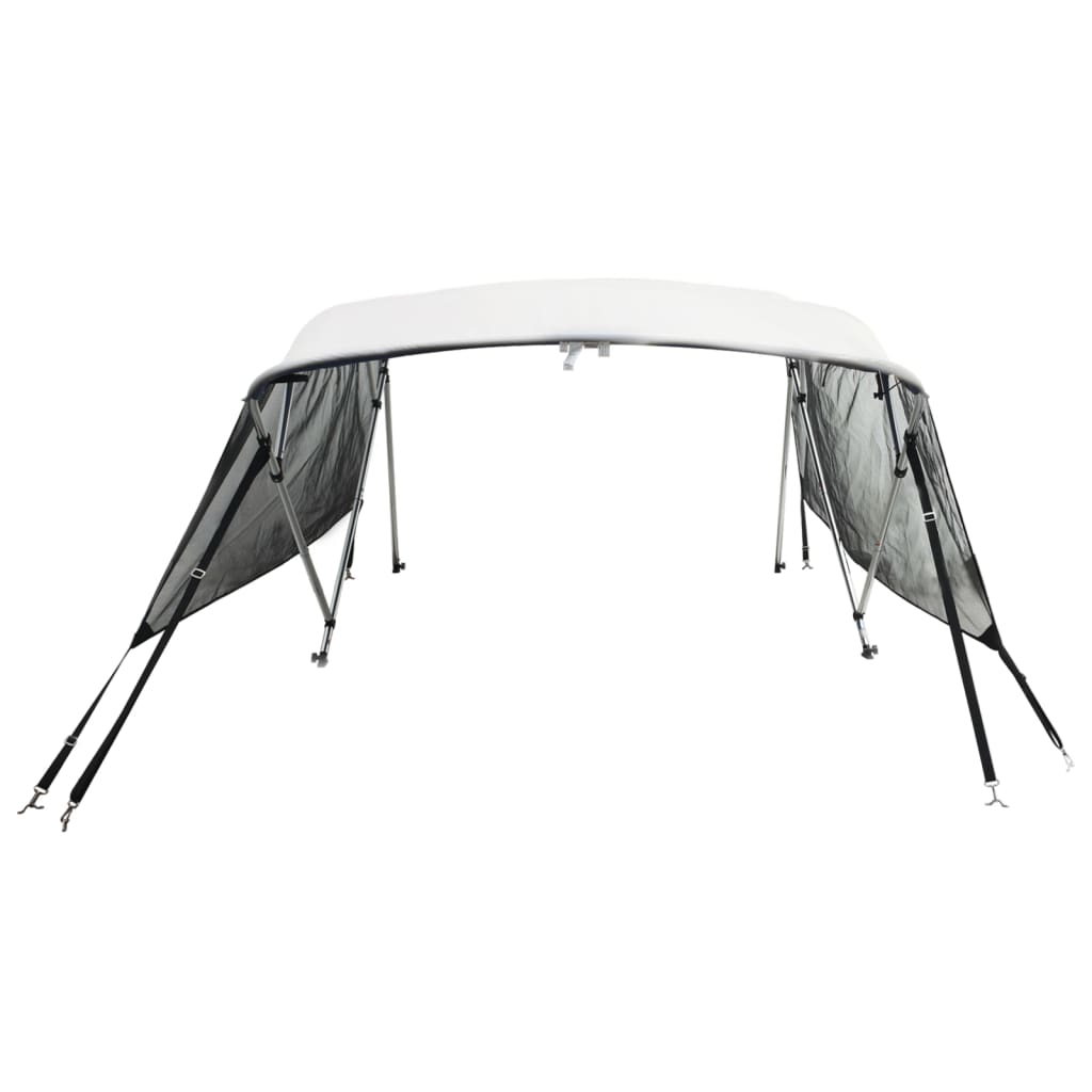 vidaXL Bimini z siatkowymi ściankami, 4 pałąki, 243x(170-182)x137 cm