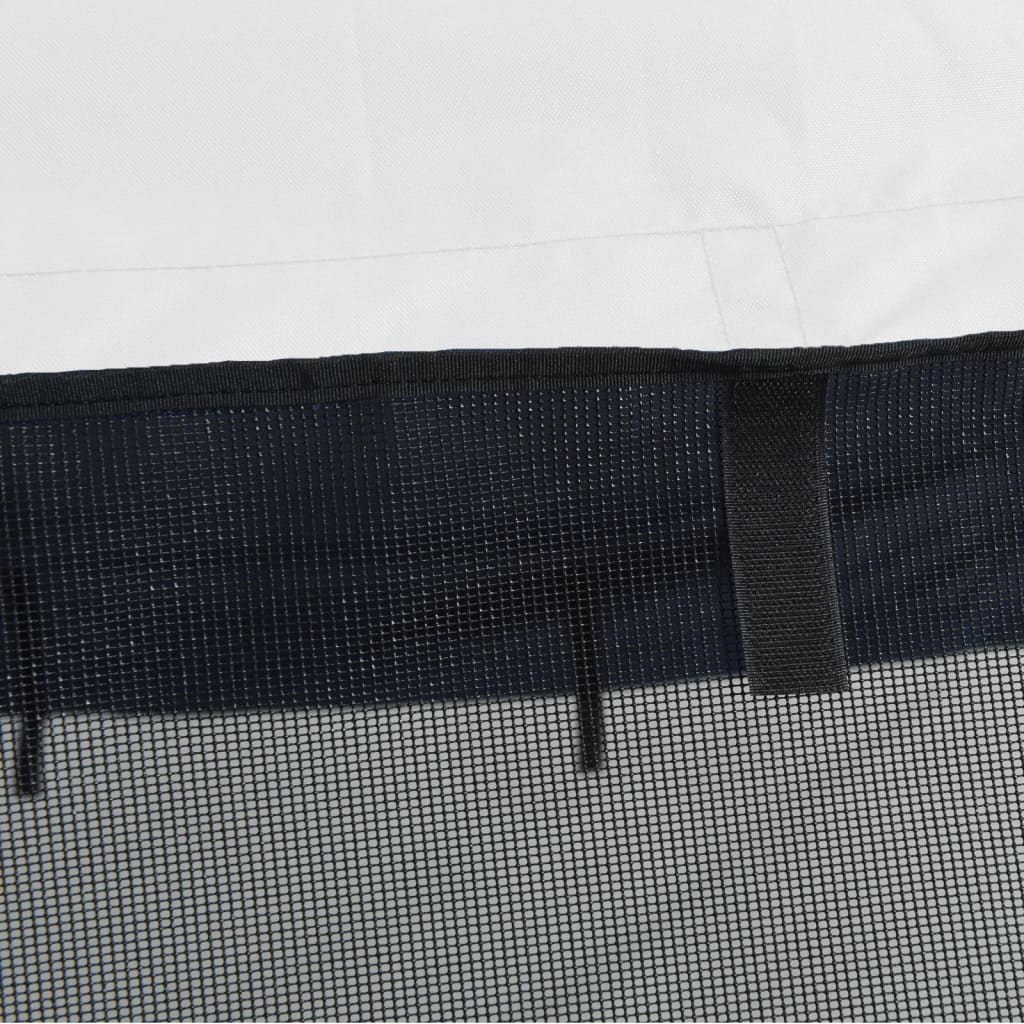 vidaXL Bimini z siatkowymi ściankami, 4 pałąki, 243x(170-182)x137 cm
