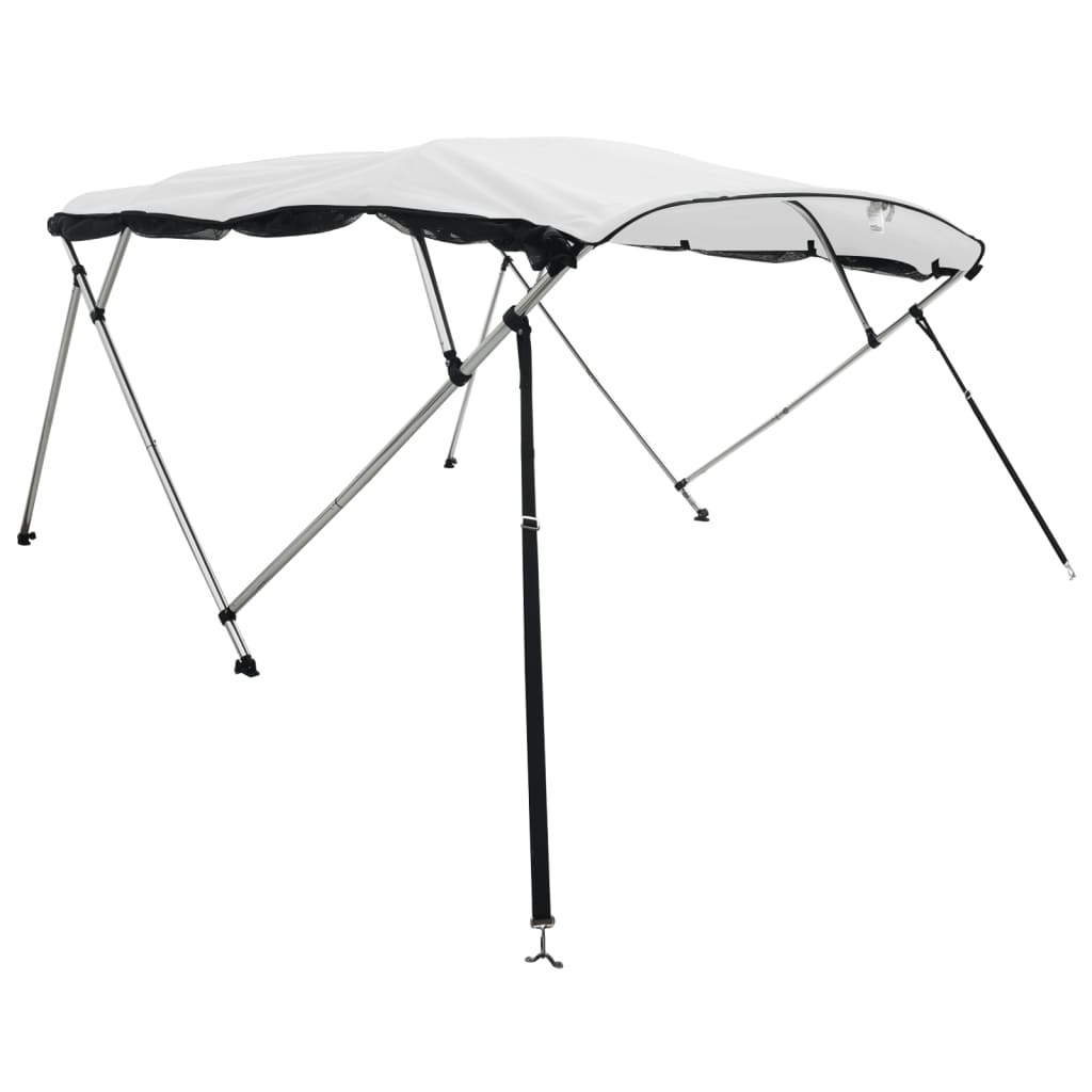 vidaXL Bimini z siatkowymi ściankami, 4 pałąki, 243x(185-198)x137 cm
