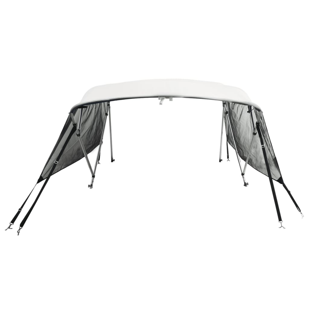 vidaXL Bimini z siatkowymi ściankami, 4 pałąki, 243x(185-198)x137 cm