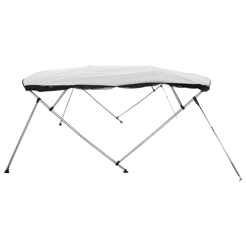 vidaXL Bimini z siatkowymi ściankami, 4 pałąki, 243x(185-198)x137 cm