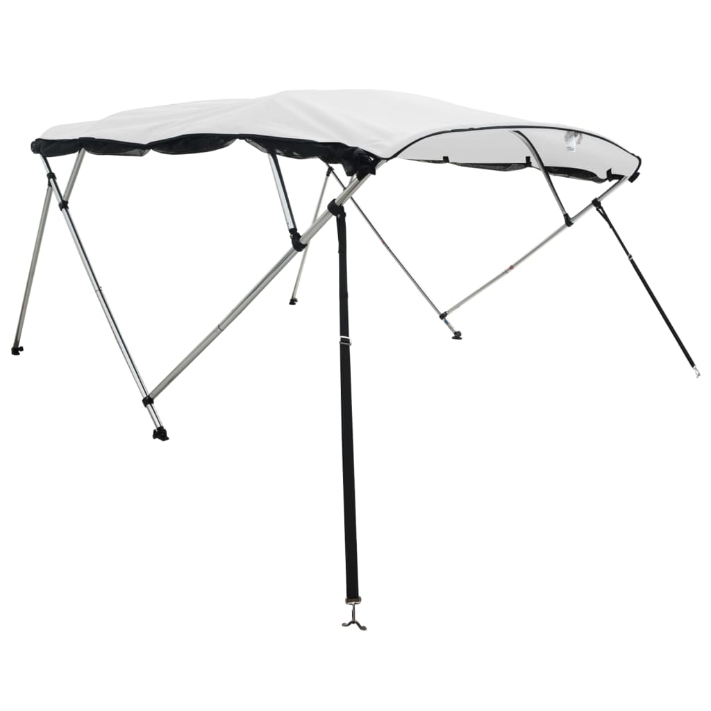 vidaXL Bimini z siatkowymi ściankami, 4 pałąki, 243x(200-213)x137 cm
