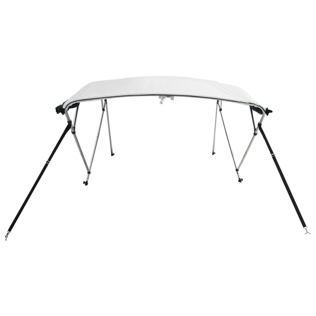 vidaXL Bimini z siatkowymi ściankami, 4 pałąki, 243x(200-213)x137 cm