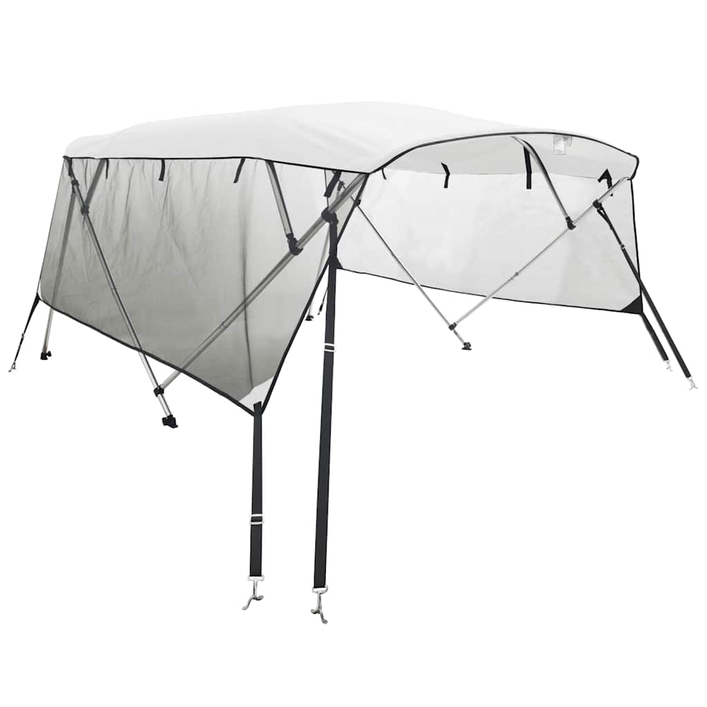 vidaXL Bimini z siatkowymi ściankami, 4 pałąki, 243x(230-244)x137 cm