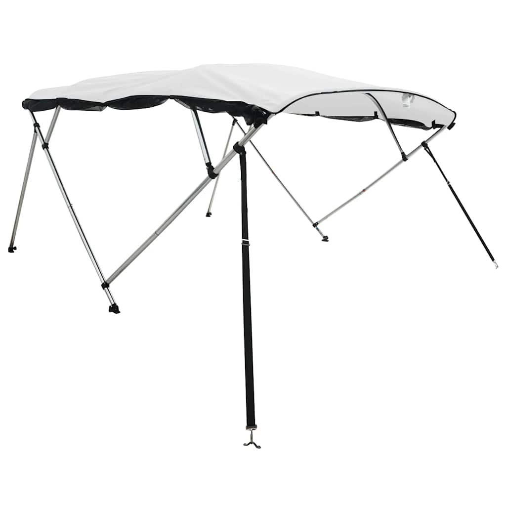 vidaXL Bimini z siatkowymi ściankami, 4 pałąki, 243x(230-244)x137 cm