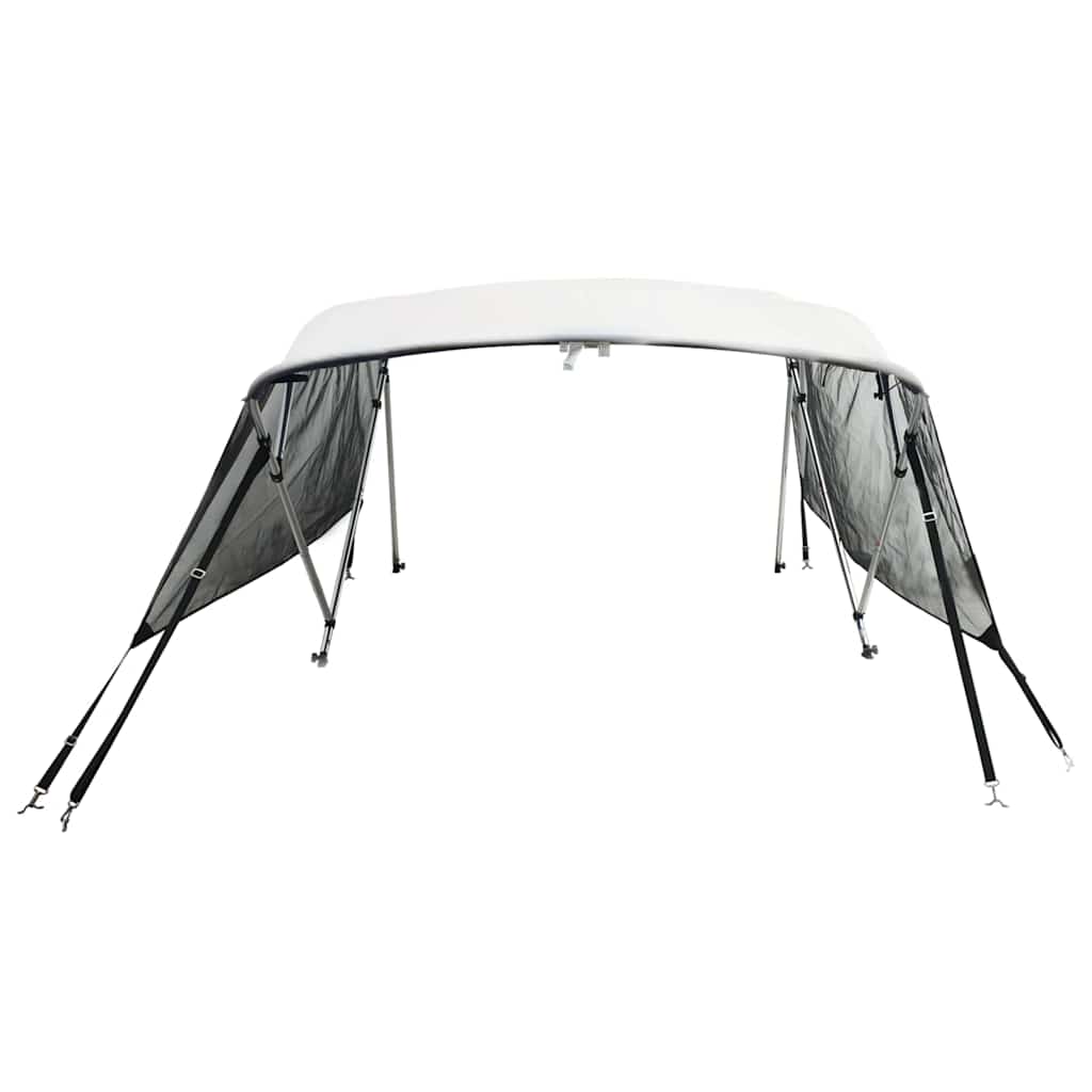 vidaXL Bimini z siatkowymi ściankami, 4 pałąki, 243x(230-244)x137 cm