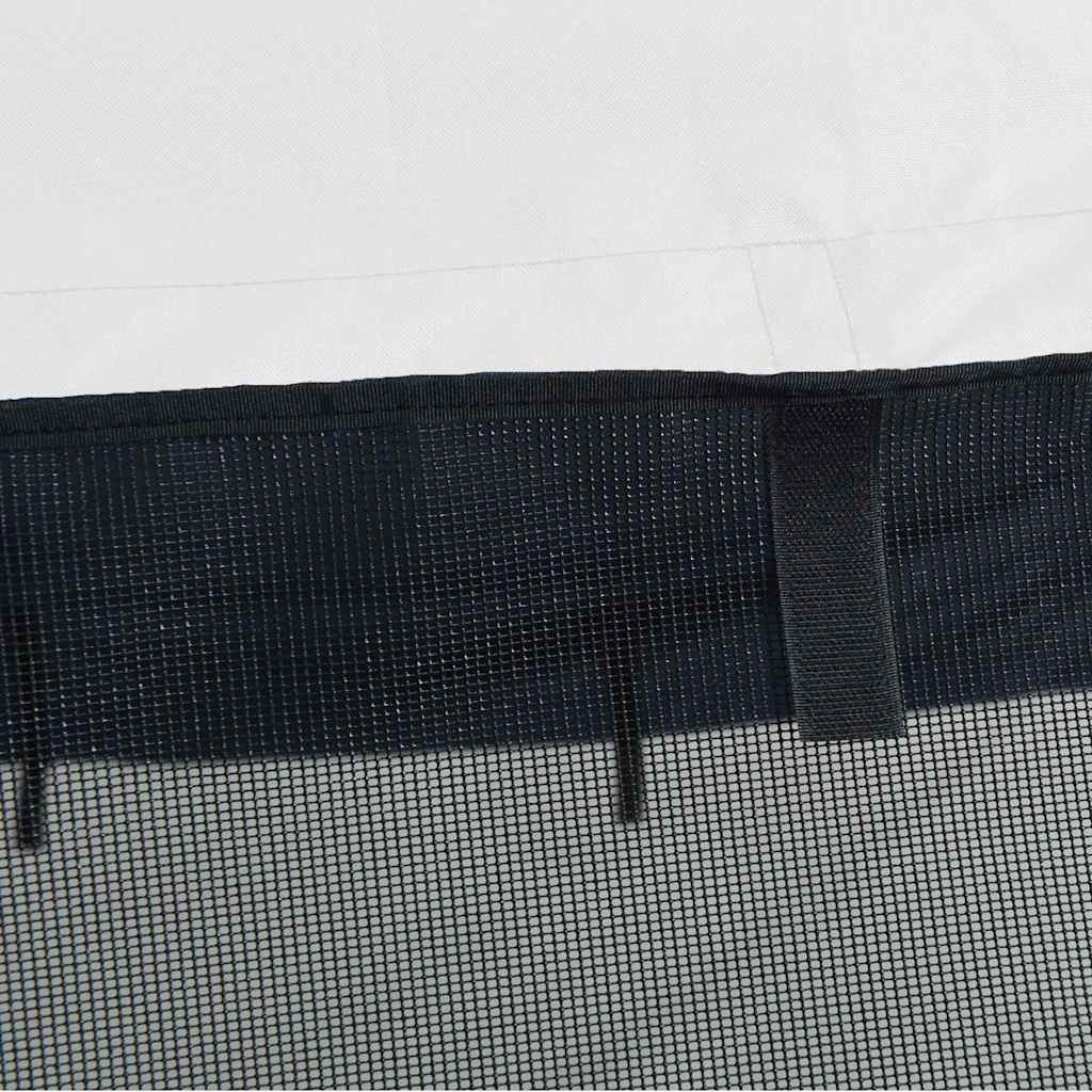 vidaXL Bimini z siatkowymi ściankami, 4 pałąki, 243x(230-244)x137 cm
