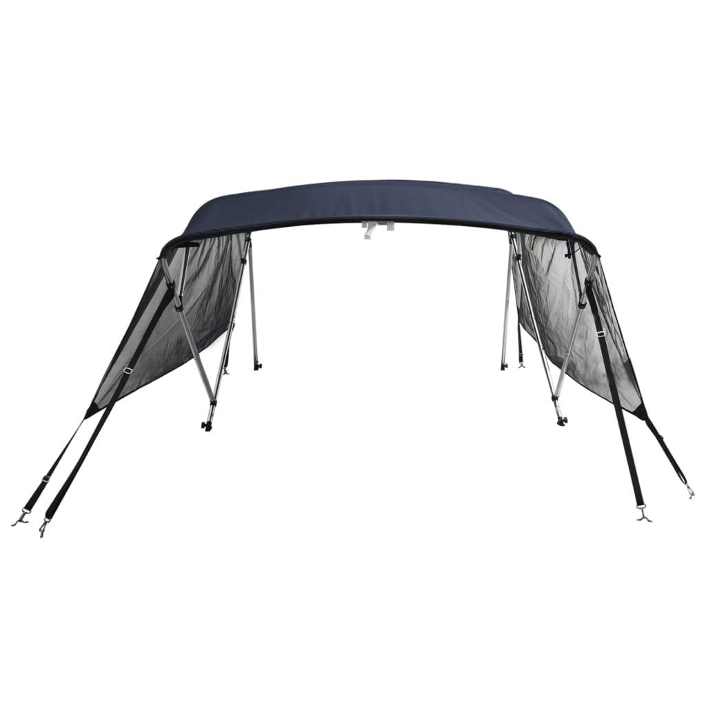 vidaXL Bimini z siatkowymi ściankami, 4 pałąki, 243x(170-182)x137 cm