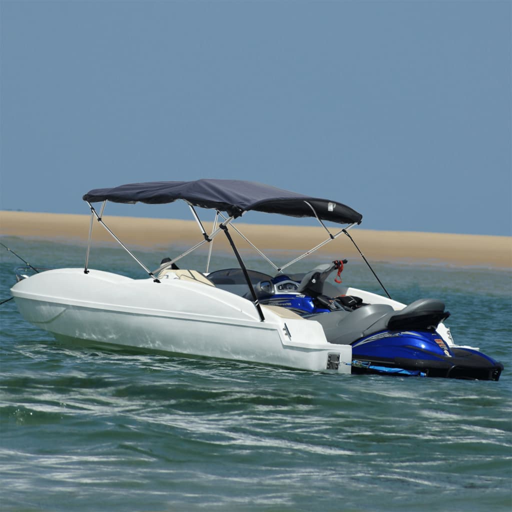 vidaXL Bimini z siatkowymi ściankami, 4 pałąki, 243x(170-182)x137 cm