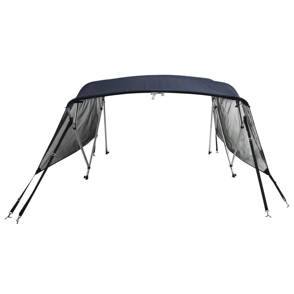 vidaXL Bimini z siatkowymi ściankami, 4 pałąki, 243x(230-244)x137 cm
