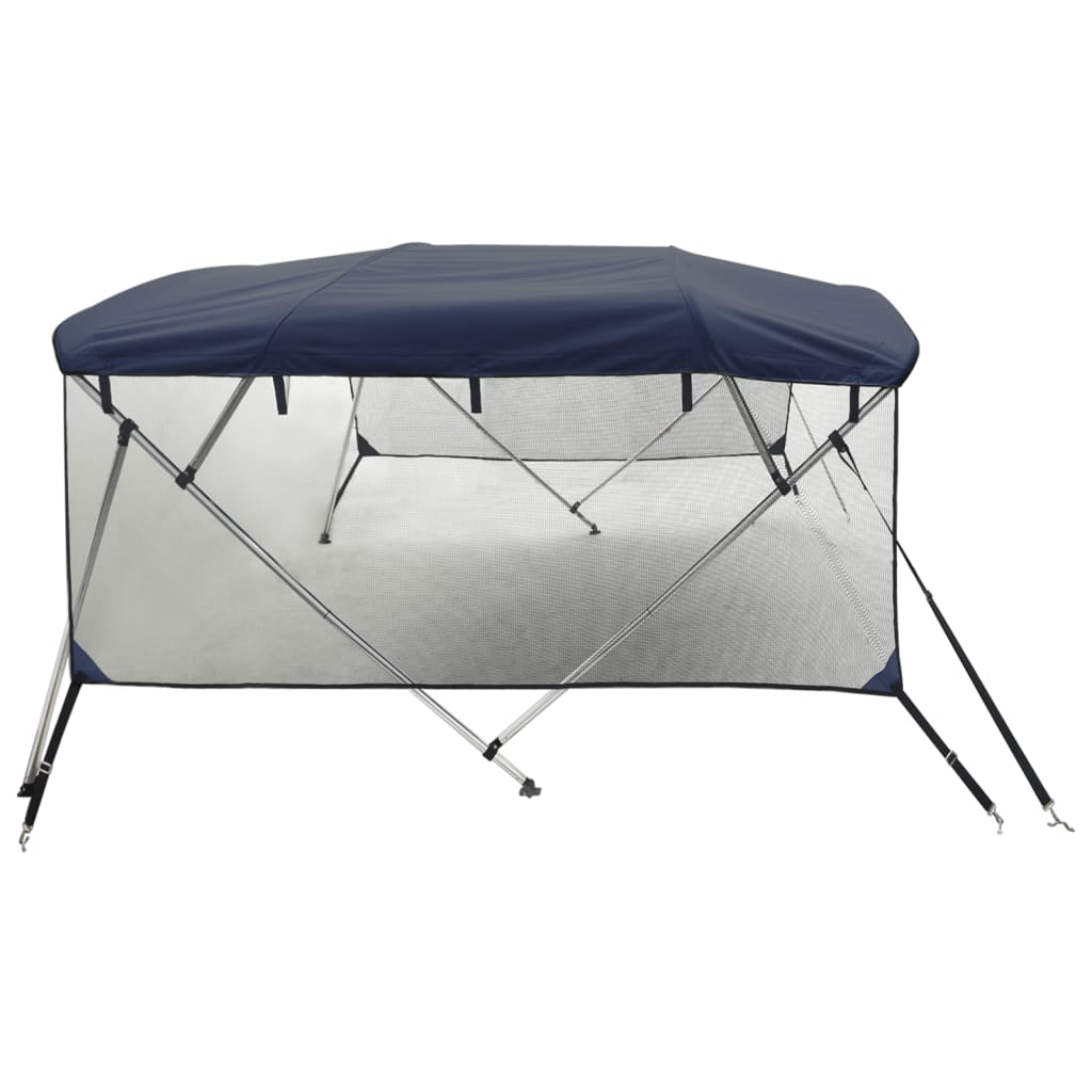 vidaXL Bimini z siatkowymi ściankami, 4 pałąki, 243x(230-244)x137 cm