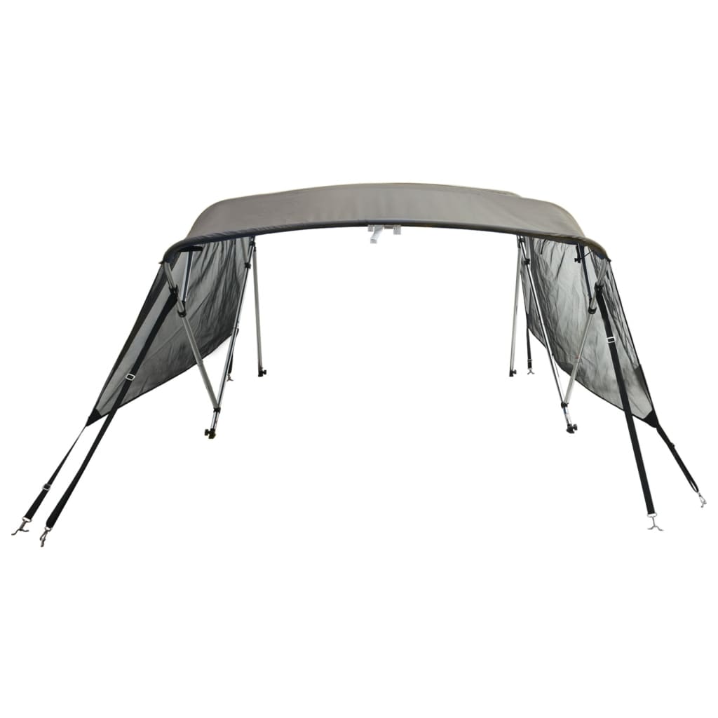 vidaXL Bimini z siatkowymi ściankami, 4 pałąki, 243x(170-182)x137 cm