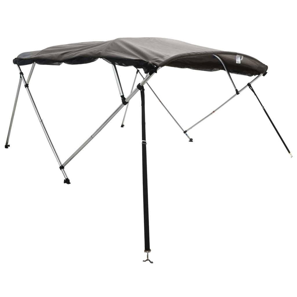vidaXL Daszek bimini ze ściankami, 4 pałąki, 243x(200-213)x137 cm