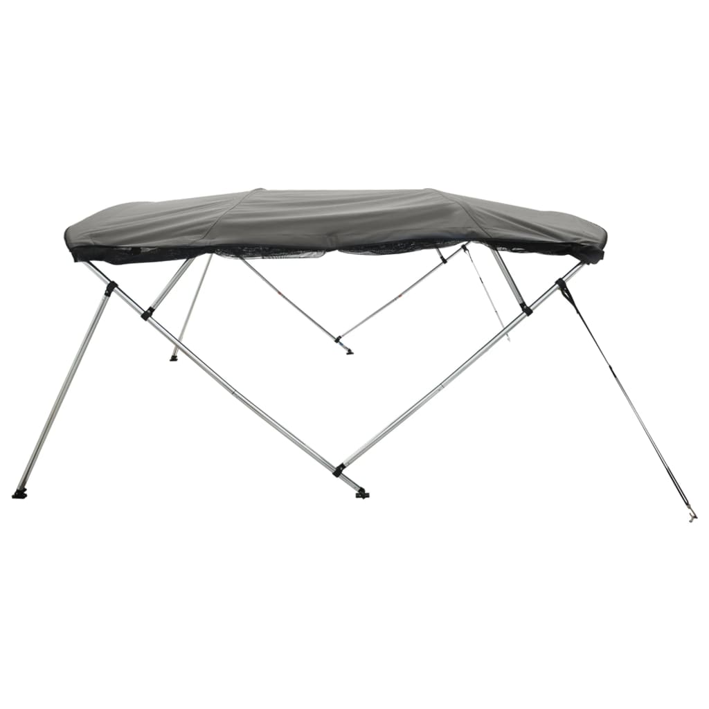 vidaXL Daszek bimini ze ściankami, 4 pałąki, 243x(200-213)x137 cm