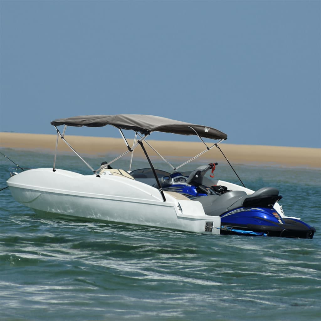 vidaXL Daszek bimini ze ściankami, 4 pałąki, 243x(200-213)x137 cm
