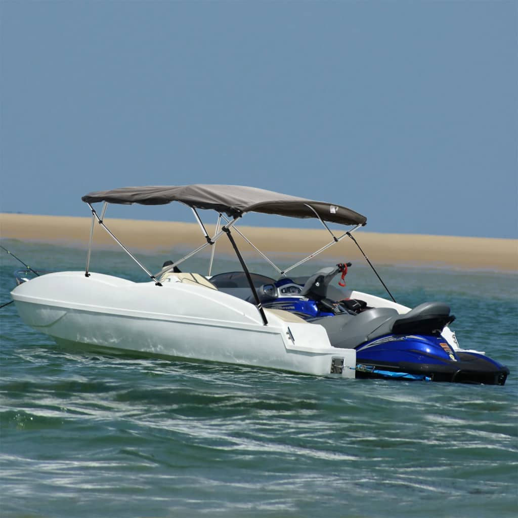 vidaXL Bimini z siatkowymi ściankami, 4 pałąki, 243x(230-244)x137 cm