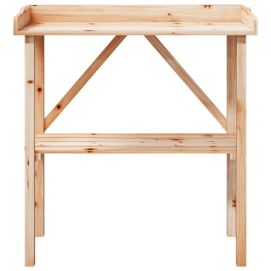 vidaXL Stolik ogrodniczy z półką, 78x38x82,5 cm, lite drewno jodłowe